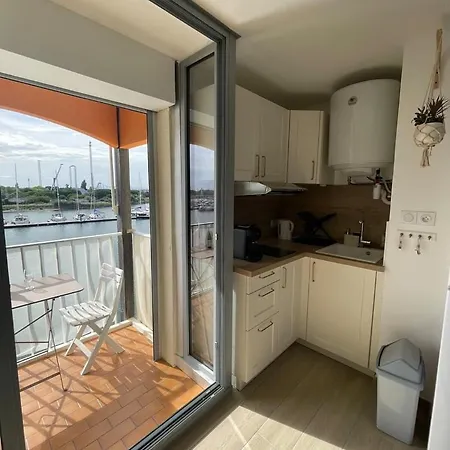 La Tortue : Terrasse Avec Vue Sur Le Port En Apartamento Agde